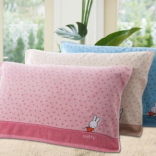 米菲兔优雅斑点纯棉枕巾 正品 MF2029H单条价 金号毛巾 中秋特价