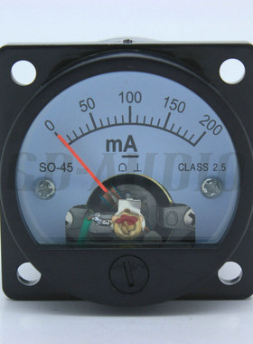 SO-45 DC100MA DC200MA 胆机功放直流表头动铁电磁指针式电流表头