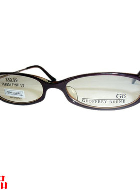 美国GEOFFREY BEENE全框板材近视眼镜架中大女眼镜框椭圆形镶水钻