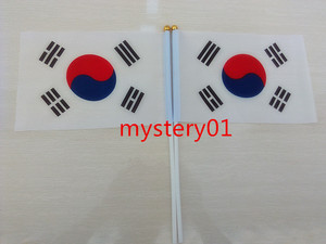 50个包邮8号14*21cm韩国小国旗韩国国旗韩国串旗手摇旗韩国手挥旗