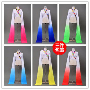 少儿童长袖 练功服连体水袖 惊鸿舞 练习服古典舞蹈水袖 藏族舞蹈水袖