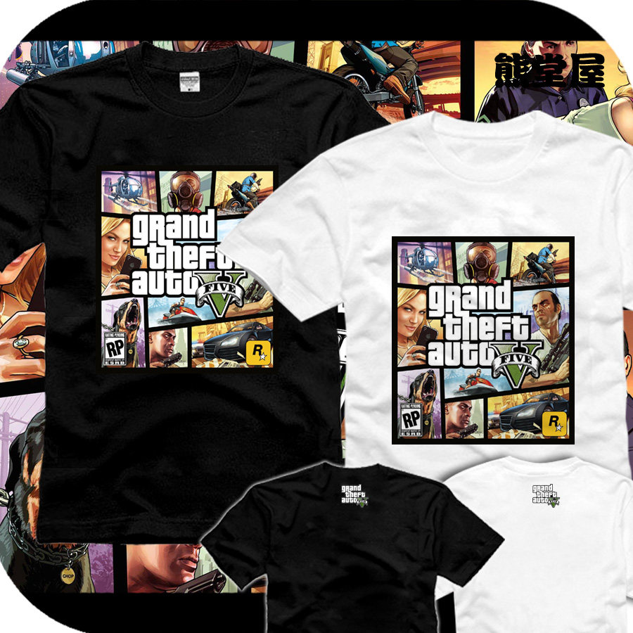 衣服纯棉t恤短袖游戏周边侠盗飞车侠盗猎车手gta罪恶都市
