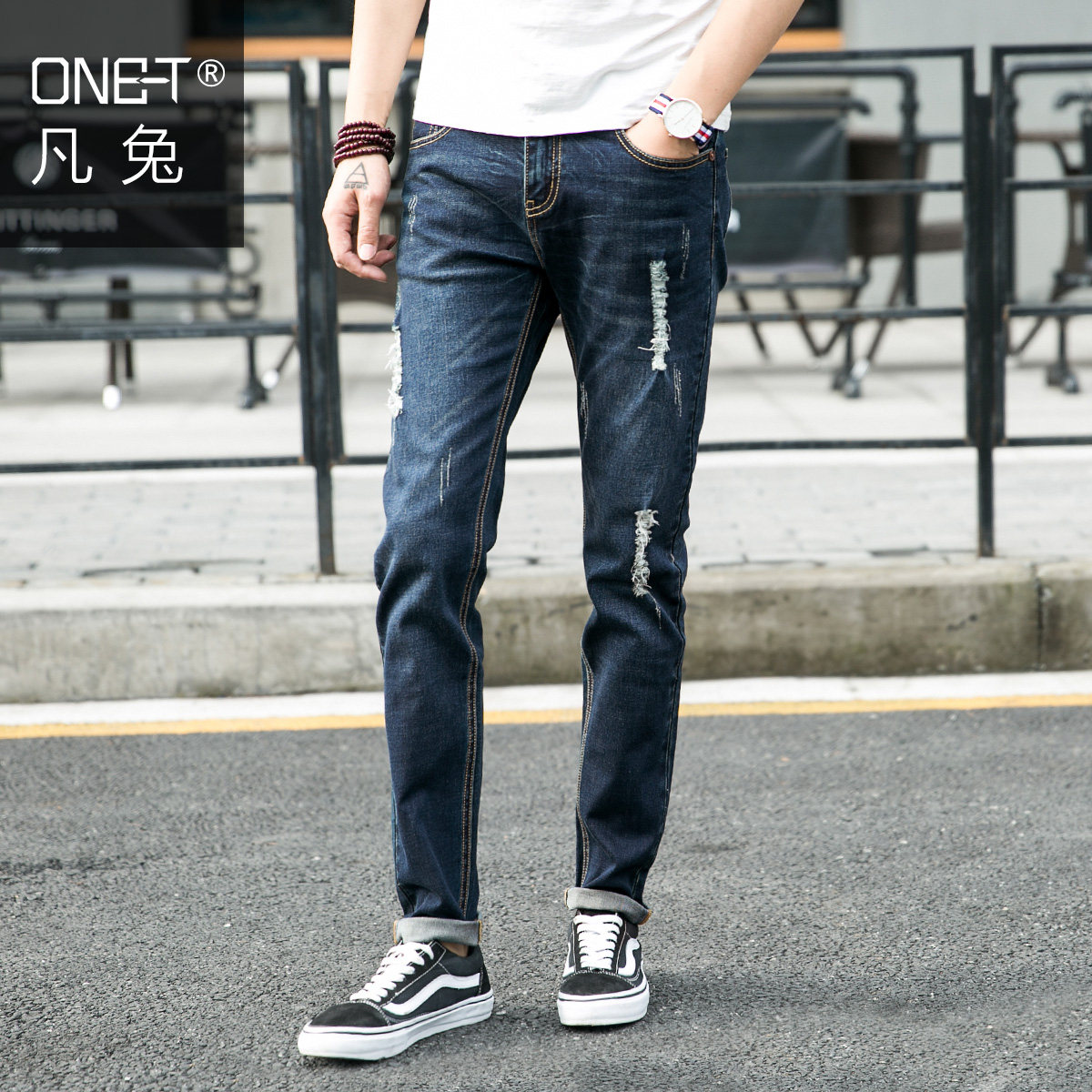 Jeans pour jeunesse ONET en coton pour été - Ref 1483134 Image 1