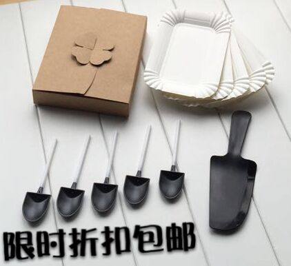 同款蛋糕刀叉盘套装一次性餐具