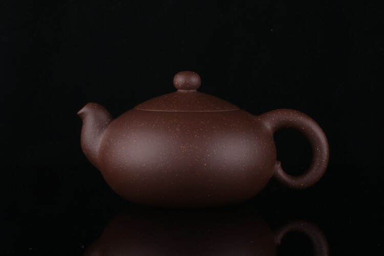 h002俞志贤老师精品紫砂壶文心壶原矿紫泥制作铺砂装饰380cc