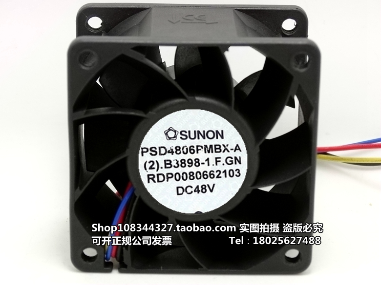 建准 6038 48V 6CM 6厘米 4线 变频器 机箱风扇 PSD4806PMBX-A