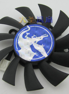 映泰8500GT显卡风扇 扇叶直径65mm 螺丝孔距离43mm