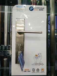 海诗蔓现代简约门锁房门卧室内双舌房间门镍拉丝色家用通用型锁具
