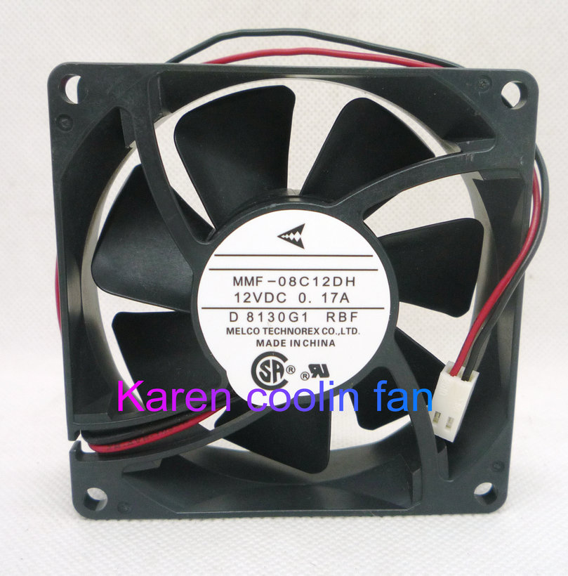 MMF-08C12DH全新三菱8025 12V 0.17A变频器散热风扇8CM厘米2线