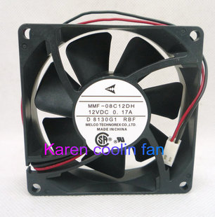 0.17A变频器散热风扇8CM厘米2线 12V MMF 08C12DH全新三菱8025