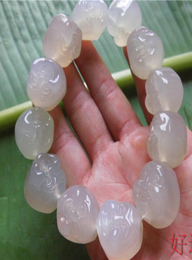 男士玛瑙手串水晶宝石佛头