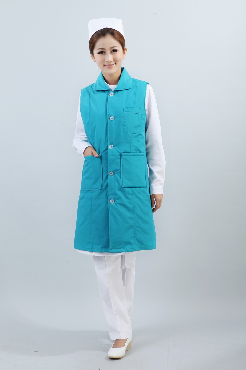 女护士棉衣外套羽绒服急诊马甲药店护士棉袄医导前台工作衣可拆洗