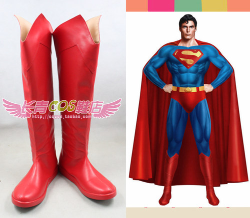 超人Superman cos鞋cosplay靴定做