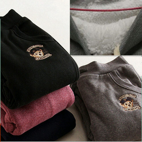 保暖女哈伦裤加厚加绒羊羔绒棉裤