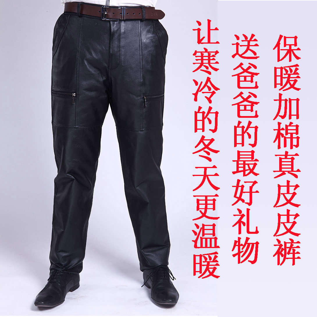 Pantalon cuir homme droit pour hiver - Ref 1493031 Image 1