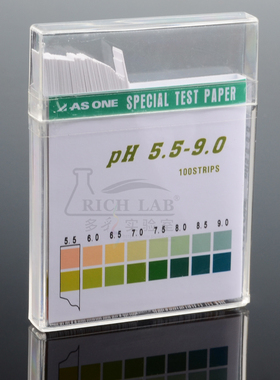 日本ASONE盒装PH精密试纸PH值 5.5-9.0 化妆品尿液人体酸碱测试纸
