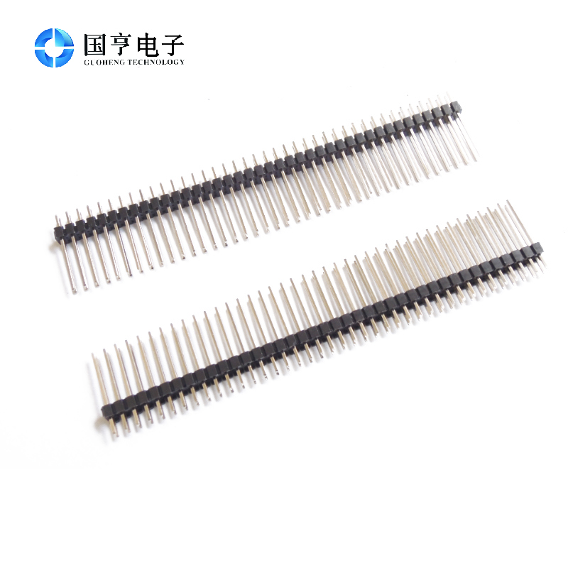 间距2.0MM 双排针 双排排针微黄镀金长排针 2*40PIN 针长15MM