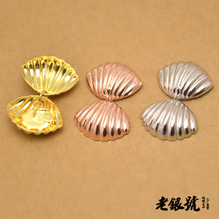 S925纯银镀24k黄金贝壳吊坠女羊养你一辈子项链锁情人节礼物S15C