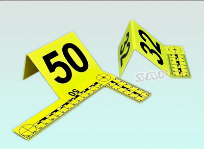 物证标志牌(带l型比例尺),黄色abs物证标志牌