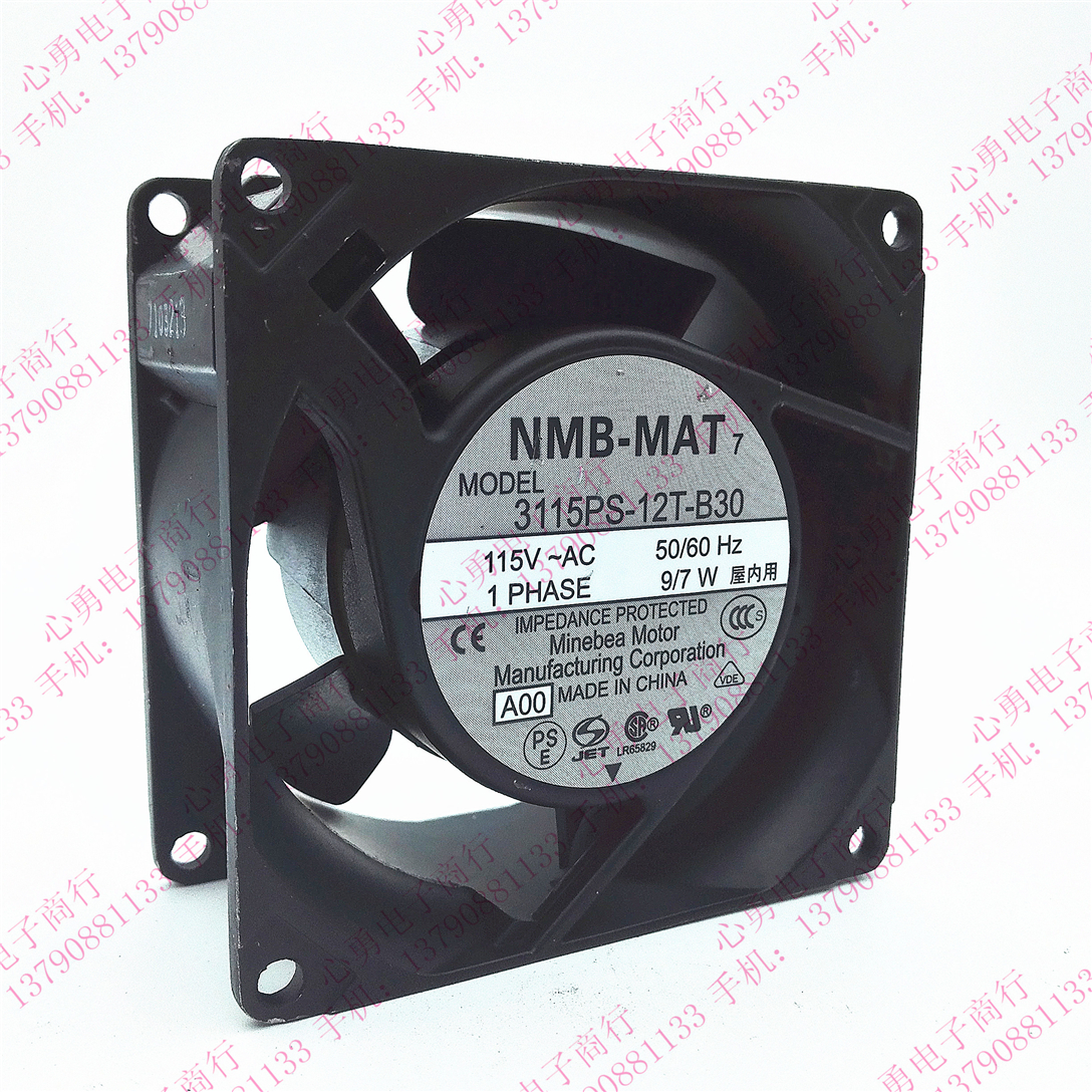 NMB-MAT 3115PS-12T-B30 115V 9W 8038 8CM 机柜 铝框散热风扇