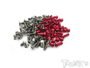 T-work's64钛和c7075铝螺丝套装（红色）VBC WildFire D06适用