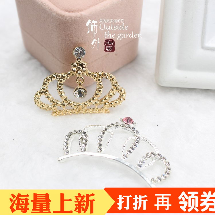 diy手工立体头饰品合金镶钻发夹