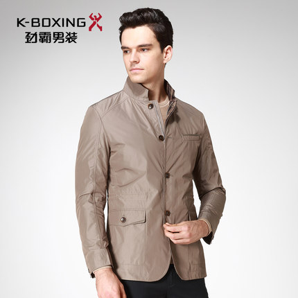 劲霸经典商务中长版茄克 秋冬款百搭立领外套|BKZY3136