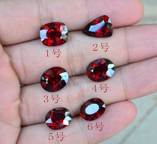 天然铁镁铝石榴石裸石 红宝石级石榴石 戒面 颜色淡满火5克拉以上