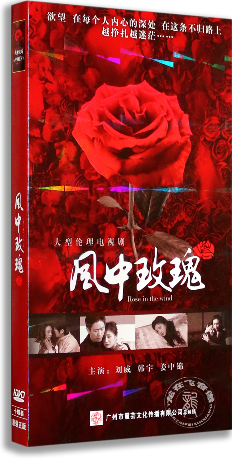 现货正版电视剧DVD光盘 风中玫瑰盒装10DVD经济版刘威 韩宁姜中锦