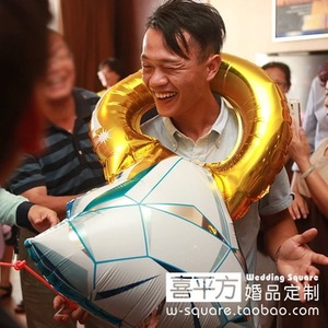 43寸特大号求婚钻戒气球/铝膜气球/迎亲道具