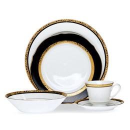 Noritake 则武 Regent Gold系列,40件24K金边西餐餐具套装礼盒