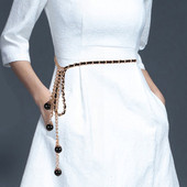 小香风金属细腰链女装 加长链条腰带毛衣配饰 饰连衣裙子百搭大码