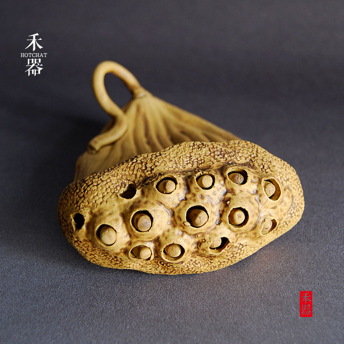 禾器堂 纯手工紫砂莲蓬茶宠摆件 家居茶具摆件 茶玩 茶道零配