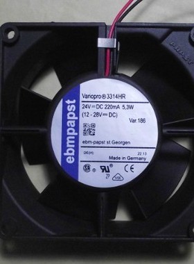 全新原装德国Ebm-papst 3314HR 9232 24V 5.3W 轴流风机 质保1年