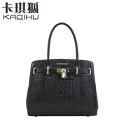 Kaqi foxes crocodile pattern in Europe and America in 2015 new fashion women baodan Messenger bag shoulder bag handbag suede leather