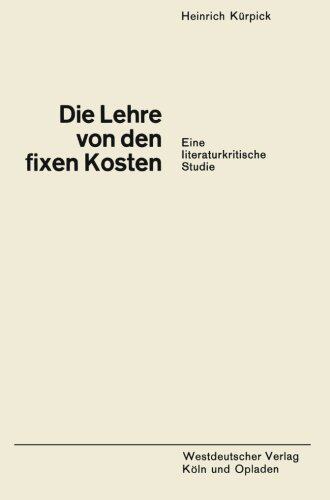 【预售】Die Lehre Von Den Fixen Kosten: Eine Literatur...