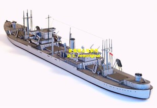 二战盟军大西洋运输船队运输舰队货船模型5艘