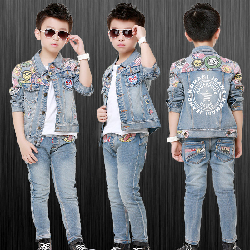 Children's clothing Boys spring suit 2020 The new 6 Children's clothes cowboy boy leisure time Tong Chunqiu Two piece setin the Children/Baby/Family fitted , Set  category - from Buy2taobao.com to provide professional Taobao agent buy service