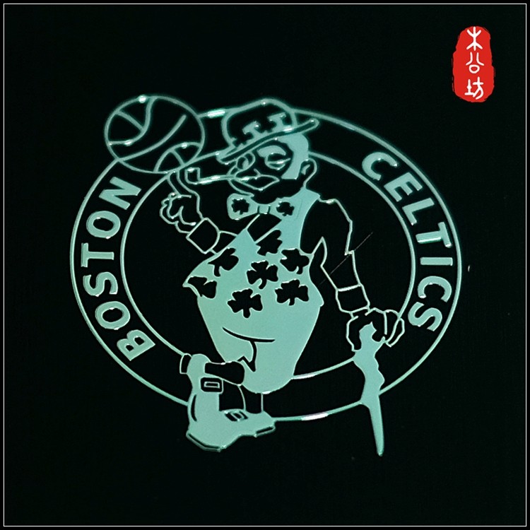木公坊 篮球 nba队徽 波士顿 凯尔特人 笔记本 pad 手机 金属贴纸