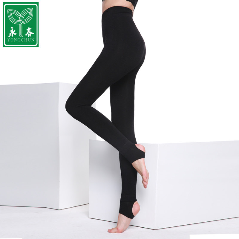 永春大码七彩棉加绒加厚打底裤女秋冬款踩脚一体裤袜冬棉裤连裤袜