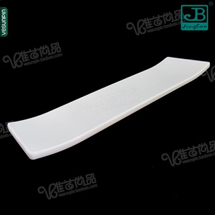 美日嘉宝密胺平盘白色仿瓷餐具酒店 日韩式餐盘长方形盘子B453
