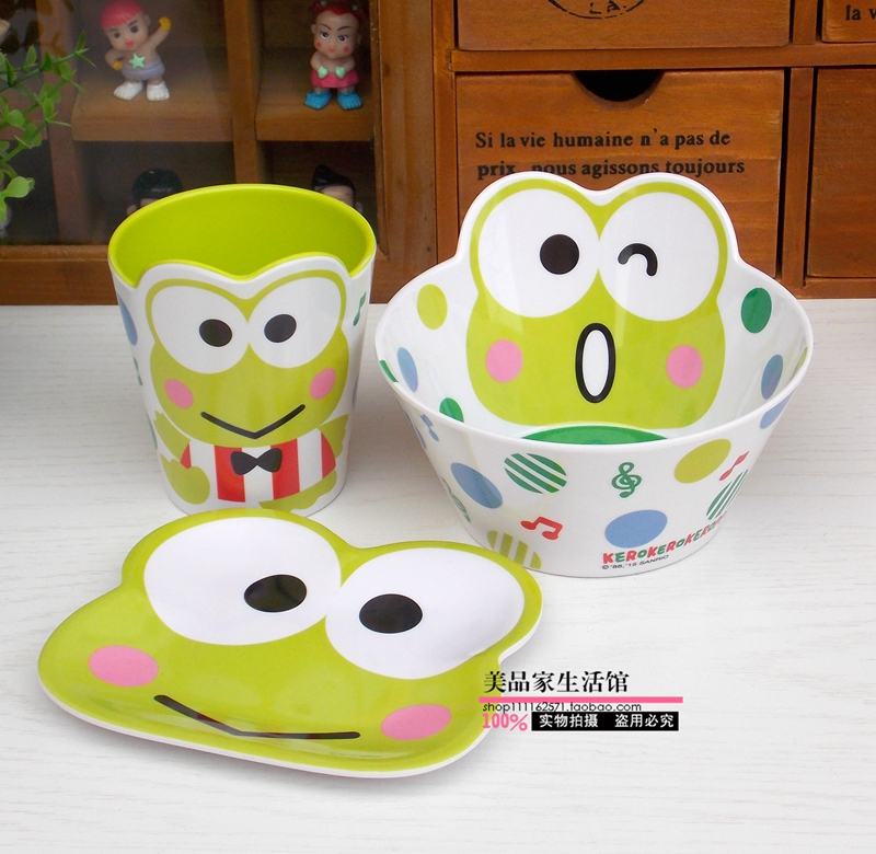 可爱密胺儿童碗杯子套装
