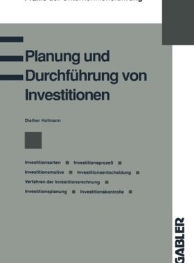 【预售】Planung Und Durchfuhrung Von Investitionen