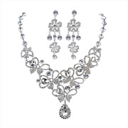 Good jewelry flowers beauty enchanting bridal Necklace Earring Set stage wedding Bridal Accessories