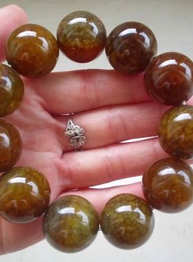 新款促销龙纹玛瑙圆珠男士手串