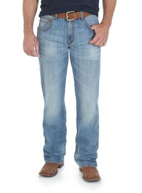 Wrangler/威格直筒修身磨白牛仔裤长裤男包邮美国直邮WLT20AD