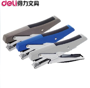 得力12#手握式弹出式订书机 0329型标准订书器订书机迷你装订办公