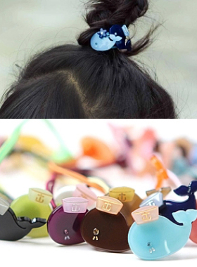 AngelRena韩国进口发饰正品 可爱双色海豚发圈皮筋发绳头绳G2