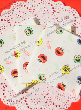 超美出口日本芝麻街超软手感经典系列纯棉男女童手帕方巾口水巾