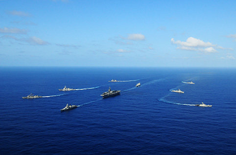 航母军舰海报辽宁号航母装饰画军事装备航空母舰战斗群挂画G706B